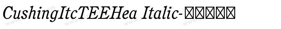 CushingItcTEEHea Italic字体转换